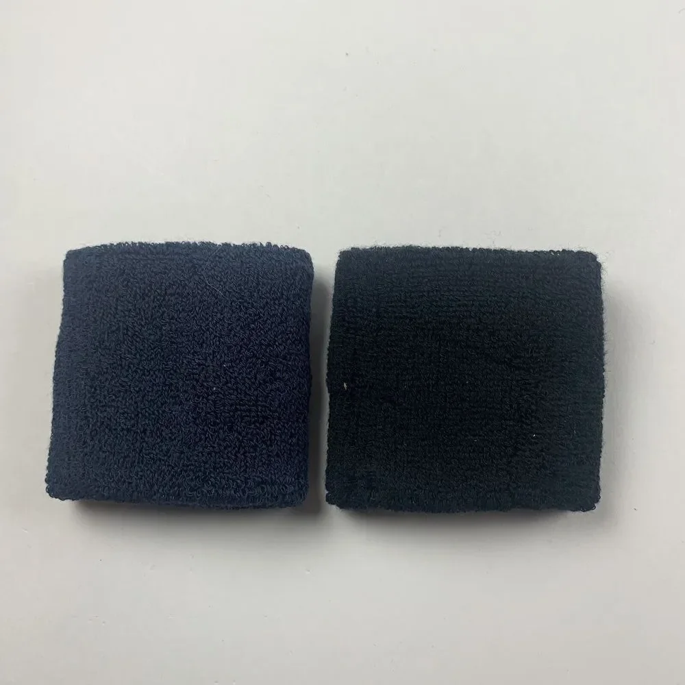 Nike Unisex Blue Black Fitness Jogging Sport Swoosh Single Wide‎ Wristbands Set